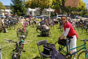 Our free Bicycle Valet Parking service at the Arts & Green Festival is always popular! photo courtesy Matt McHugh