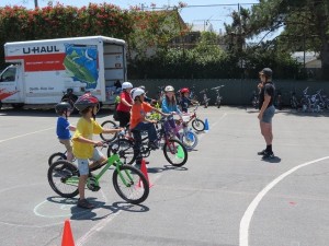School kids learn how to cycle safely and have fun doing it, while following the rules of the road. courtesy Peggy McQuaid