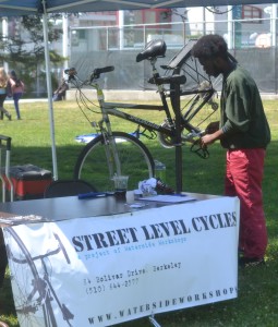 Marsalis Johnson in one of the dedicated mechanics of Street Level Cycles